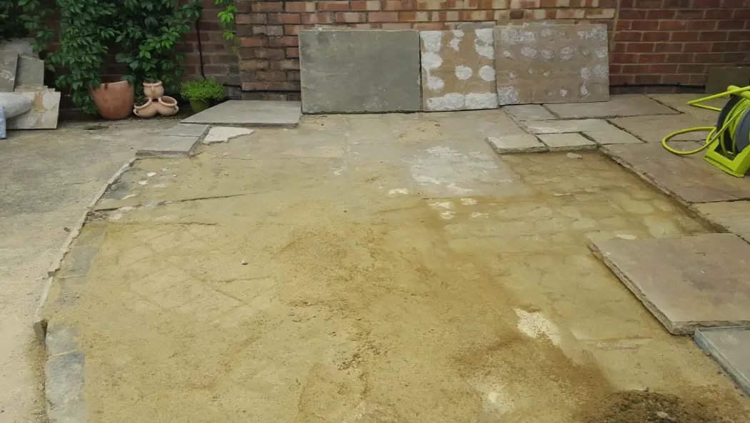 DIY - Re-laying Indian Sandstone patio | DIYnot Forums