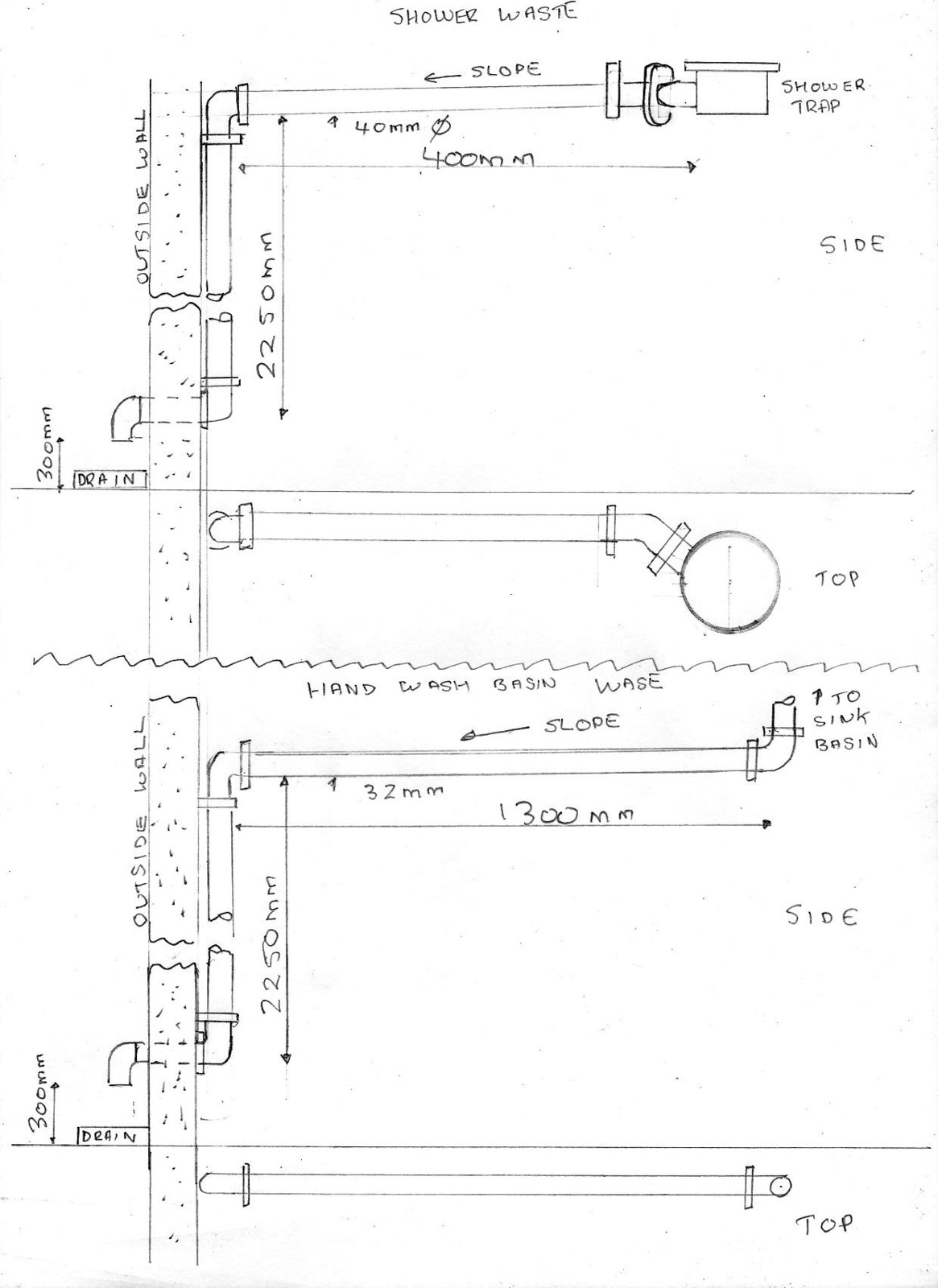 Getting It Right Bathroom Shower Sink Waste Piping Diynot Forums