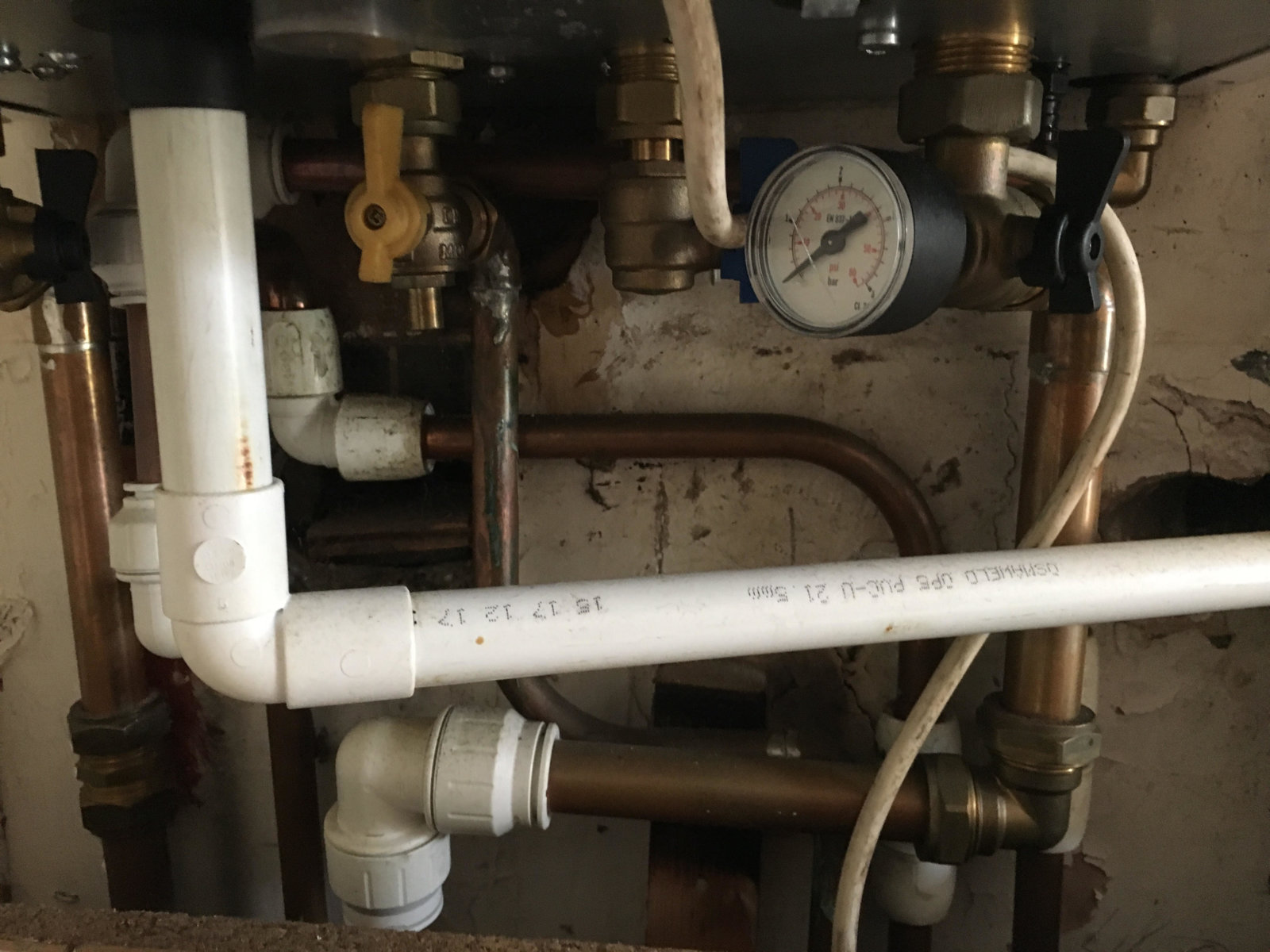 Low pressure and no hot water after moving radiator | DIYnot Forums