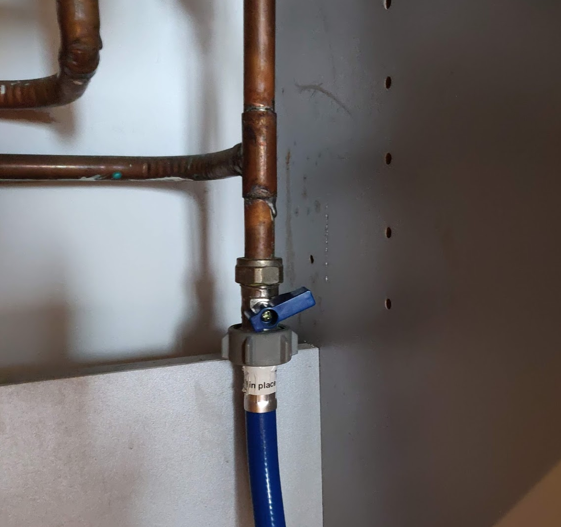 replace cold water valve with tee valve | DIYnot Forums