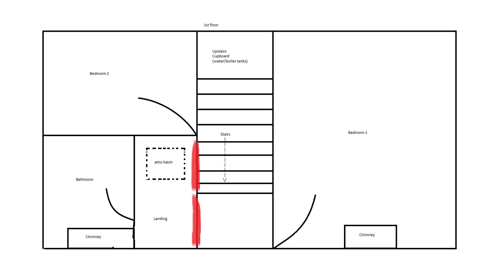 Knock down first floor landing wall | DIYnot Forums