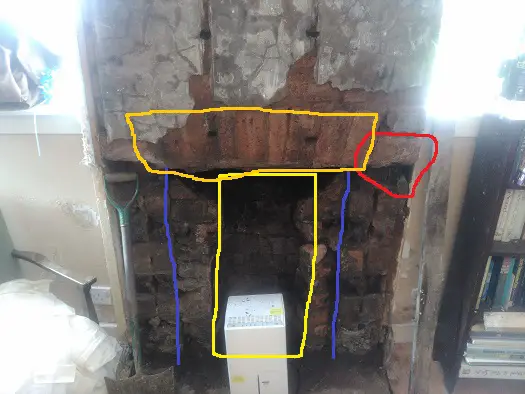 Uncovered Fireplace And Can T See Whats Holding Up The Chimney