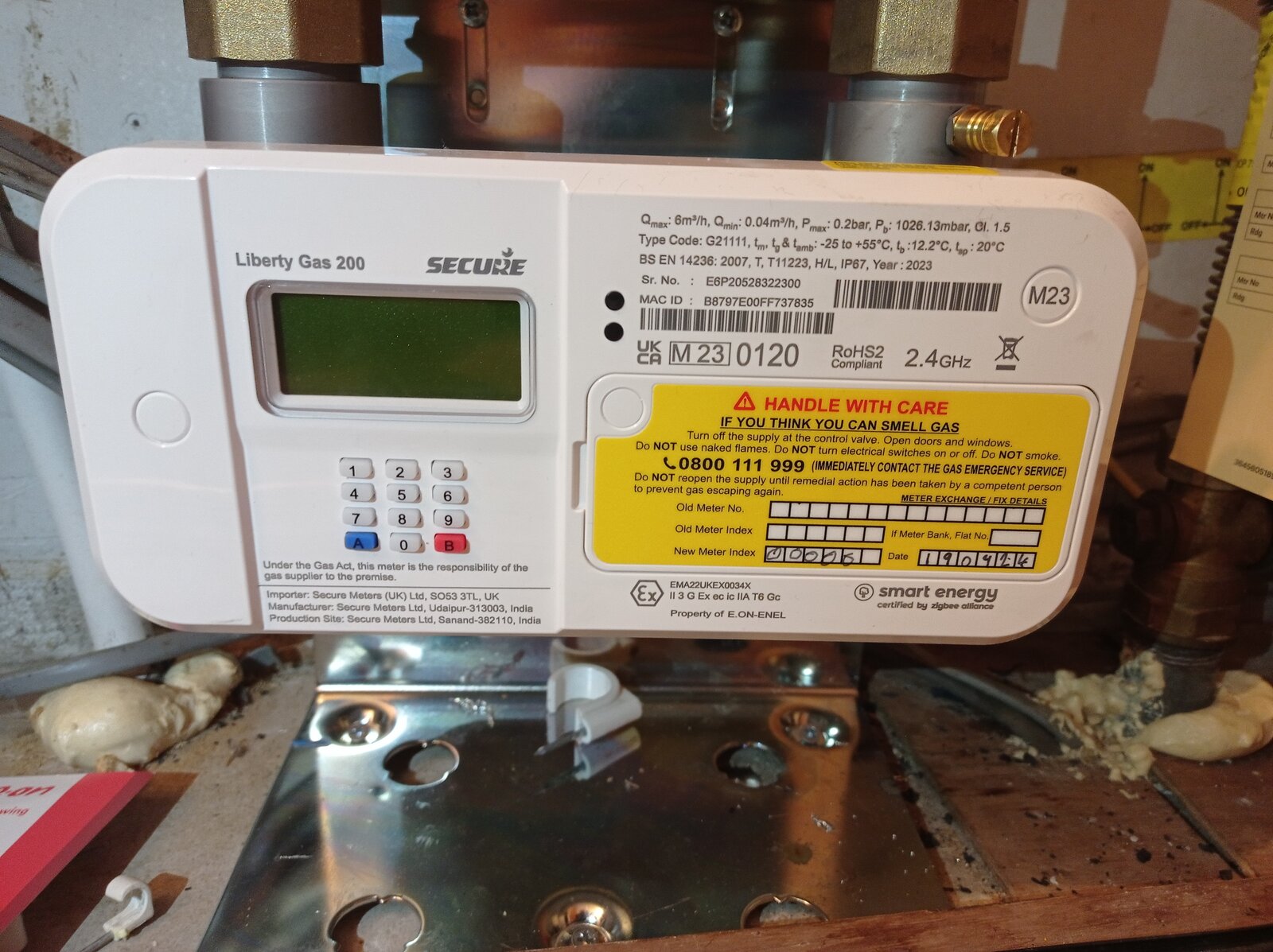 E.ON Gas smart meter-installed on 19th April 2024.jpg