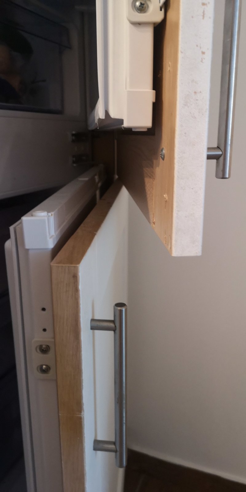 How to Fit an Integrated Fridge Freezer Door Slider - The Carpenter's  Daughter