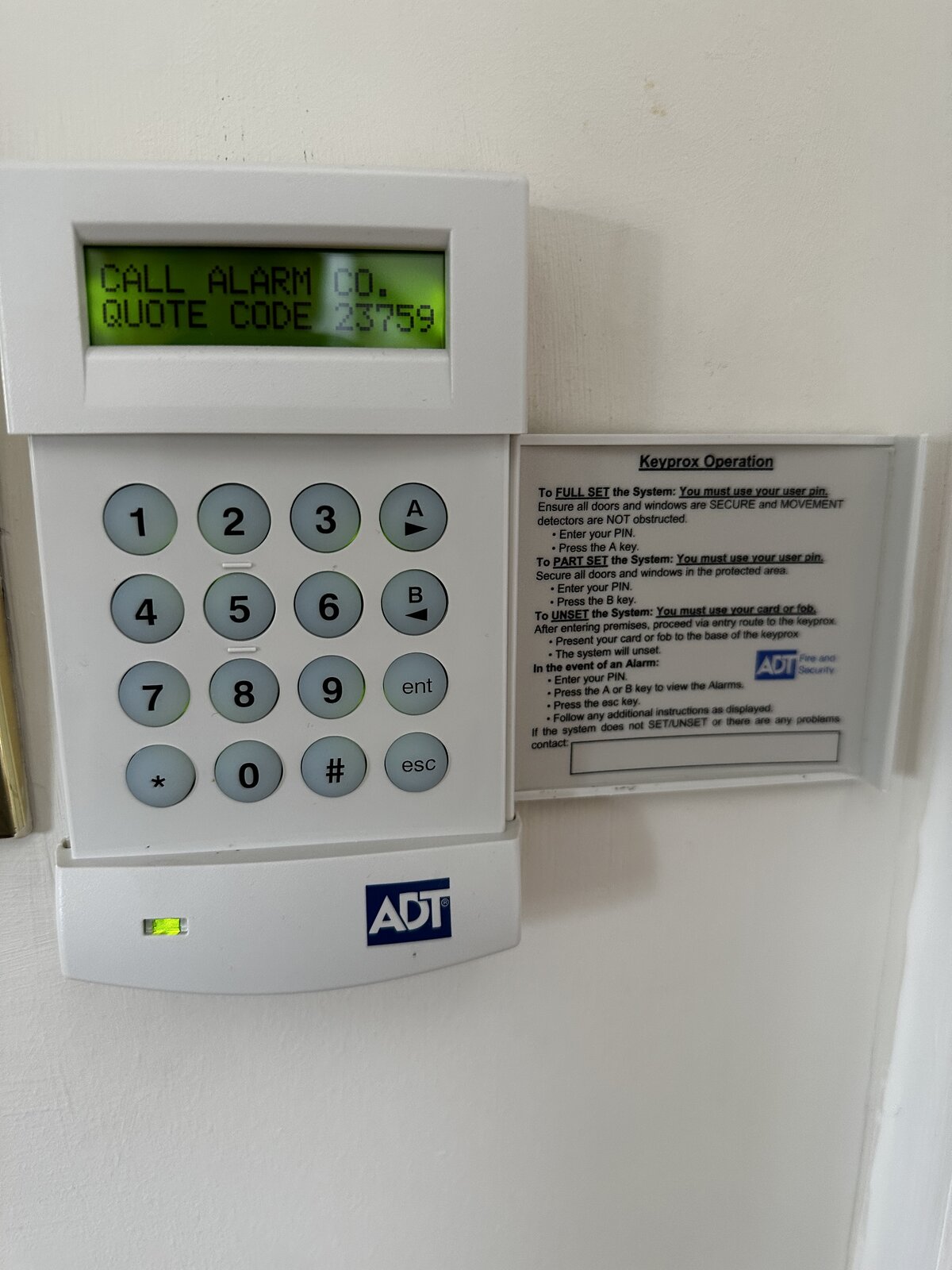 Fashion honeywell alarm panel reset code