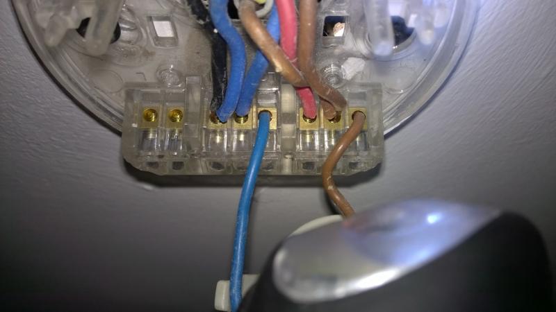 Bathroom rose wiring