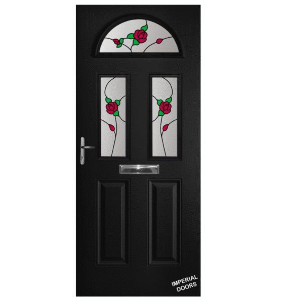 Black Mayfair Composite Door (Rose)