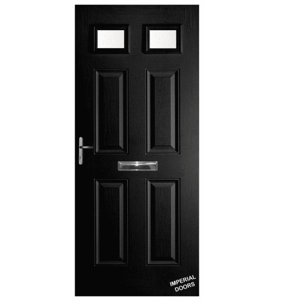 Black Picadilly Two Composite Door (Plain)