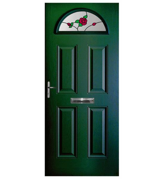 Green Battersea Composite Door (Rose)