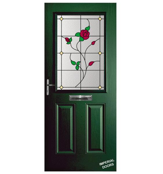 Green Trafalgar Composite Door (Rose)