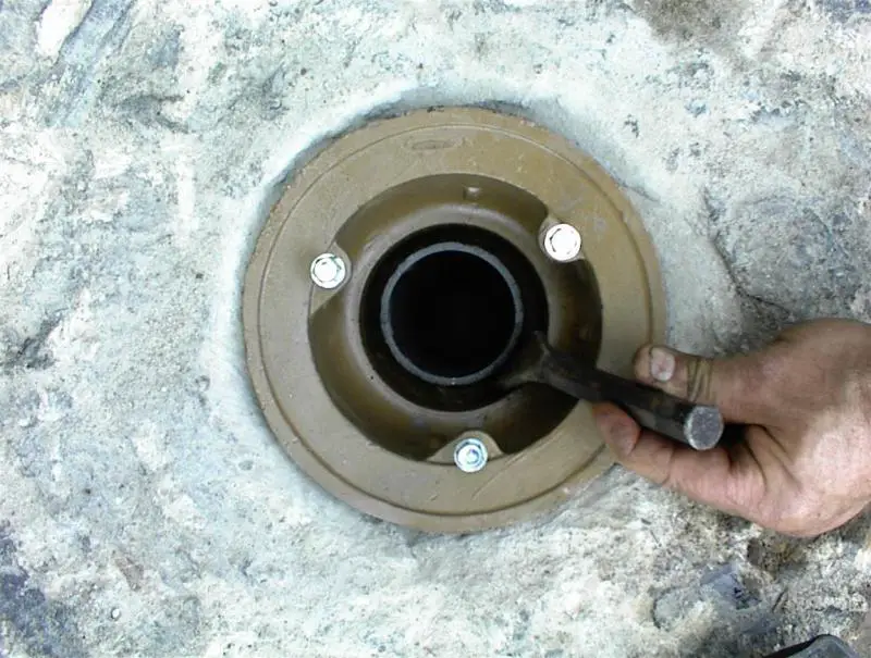 inside caulk CI drain