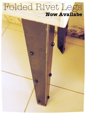 new folded rivet  table legs