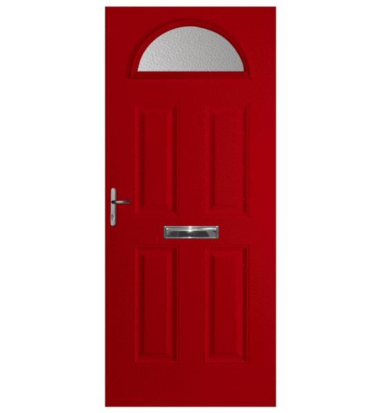 Red Battersea Composite Door (Plain)