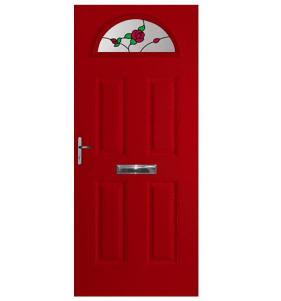 Red Battersea Composite Door (Rose)