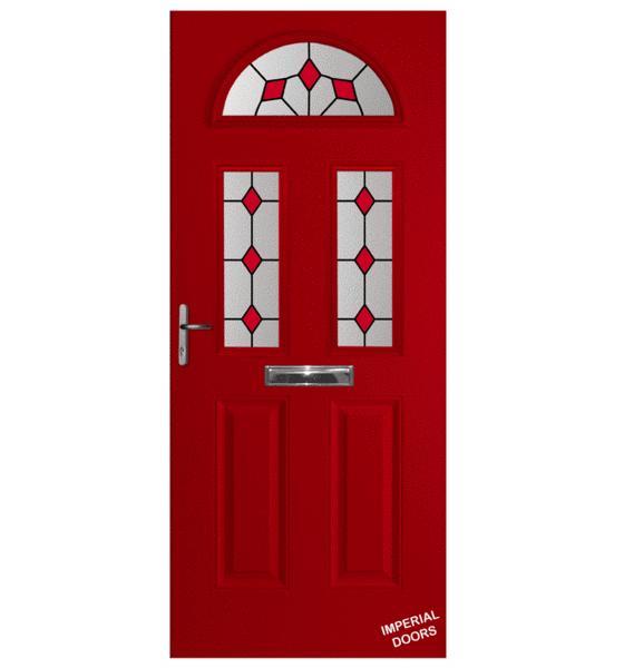 Red Mayfair Composite Door (Diamond)