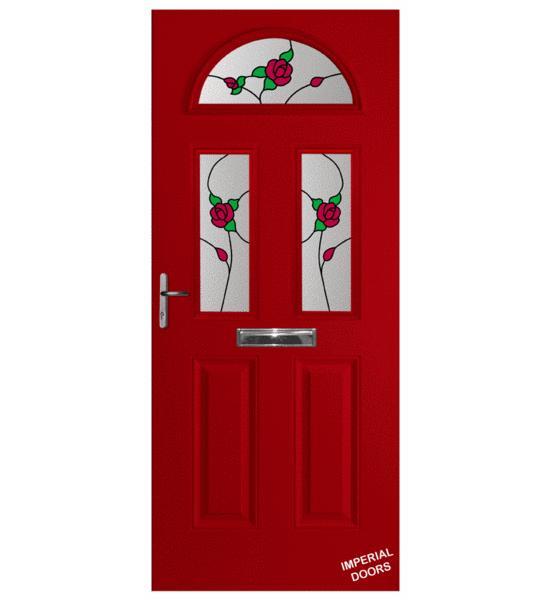 Red Mayfair Composite Door (Rose)