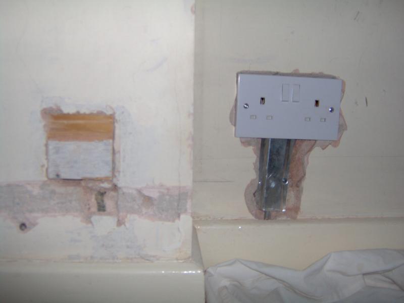 Advice with plastering (old and new sockets) | DIYnot Forums