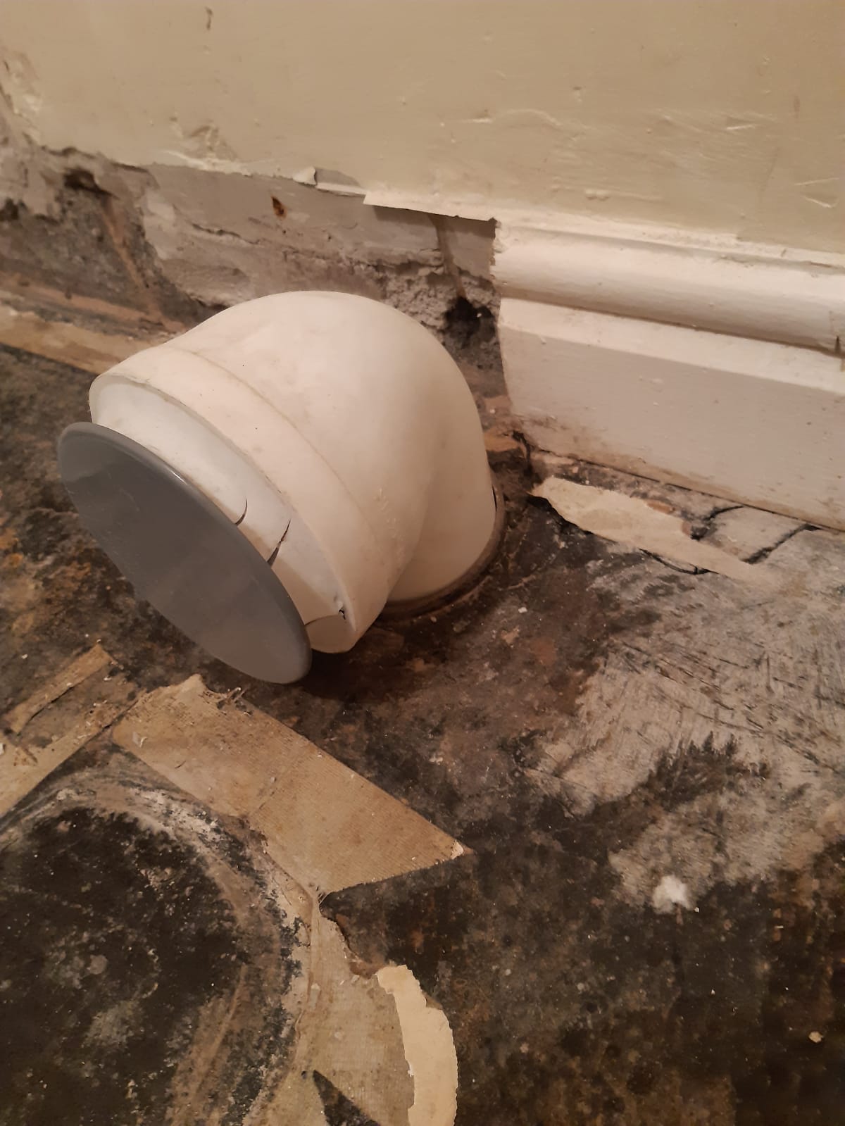 Toilet waste connection