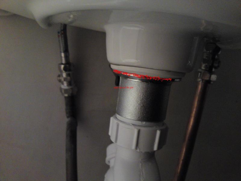 bathroom sink plug leaking