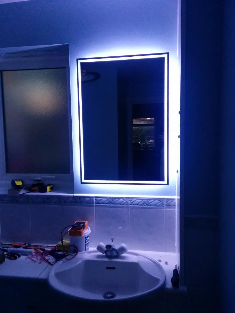 Installing Bathroom Mirror Light Image Of Bathroom And Closet