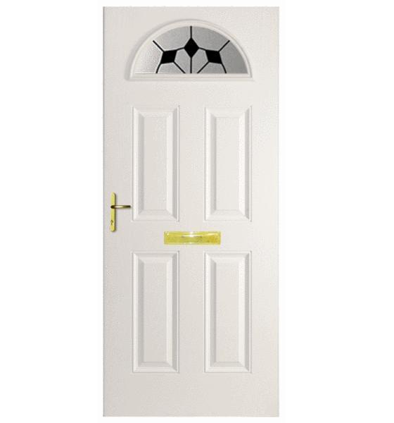 White Battersea  Composite Door (Diamond)