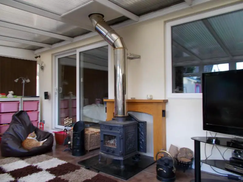 Wood burner in Conservatory