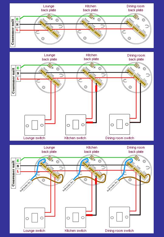 Electrics:lighting circuit layouts domestic wiring diagram for lights 